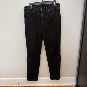 American Eagle Outfitters Black Jeans - 30x30 Slim Straight Airflex